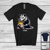 MacnyStore - Personalized Custom Name Opossum Holding Taco, Adorable Opossum Chef Cooking, Food Lover T-Shirt