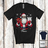 MacnyStore - Personalized Custom Name Optician Santa, Joyful Christmas Santa Snowing, Careers Group T-Shirt