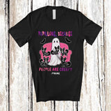 MacnyStore - Personalized Custom Name Papillons Because People Creepy; Lovely Halloween Ghost Boo Owner T-Shirt