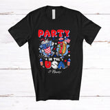 MacnyStore - Personalized Custom Name Party In The USA; Amusing 4th Of July Hotdog Soft Drink; Patriotic T-Shirt