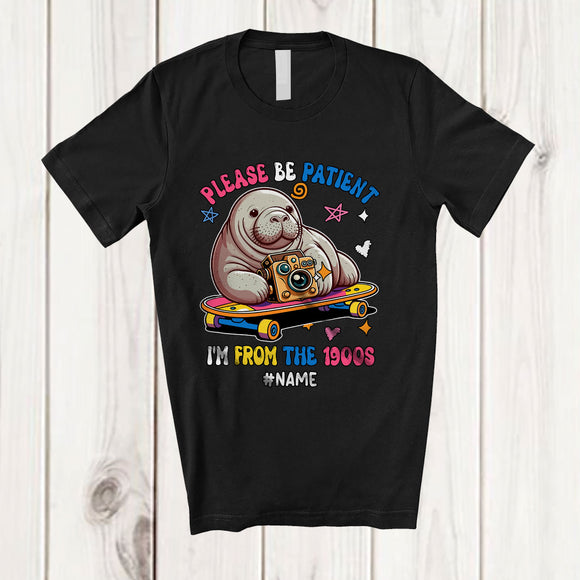 MacnyStore - Personalized Custom Name Patient I'm From The 1900s; Lovely Manatee Old Classic; Family T-Shirt