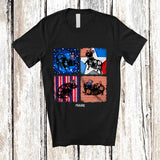 MacnyStore - Personalized Custom Name Patriotic Floral Pig; Amusing 4th Of July American Flag T-Shirt