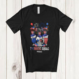 MacnyStore - Personalized Custom Name Patriotic Squad; Amazing 4th Of July Three Beer Glasses; Drinking T-Shirt