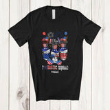 MacnyStore - Personalized Custom Name Patriotic Squad; Amazing 4th Of July Three Bourbon Glasses; Drinking T-Shirt