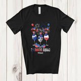 MacnyStore - Personalized Custom Name Patriotic Squad; Amazing 4th Of July Three Wine Glasses; Drinking T-Shirt