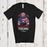 MacnyStore - Personalized Custom Name Patriotic Squad; Amazing 4th of July US Flag Game Controller; Gamer T-Shirt