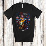 MacnyStore - Personalized Custom Name Patriotic Squad; Joyful 4th Of July Beer Riding Eagle Drinking Drunker T-Shirt