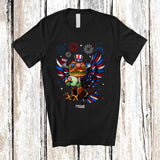 MacnyStore - Personalized Custom Name Patriotic Squad; Joyful 4th Of July Hamburger Riding Eagle Food Lover T-Shirt