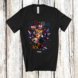 MacnyStore - Personalized Custom Name Patriotic Squad; Joyful 4th Of July Pizza Riding Eagle Food Lover T-Shirt
