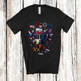 MacnyStore - Personalized Custom Name Patriotic Squad; Joyful 4th Of July Wine Riding Eagle Drinking Drunker T-Shirt