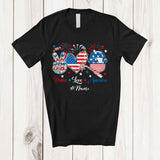 MacnyStore - Personalized Custom Name Peace Love America; Amazing 4th Of July US Flag Welder Patriotic T-Shirt