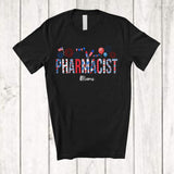 MacnyStore - Personalized Custom Name Pharmacist; Amazing 4th Of July US Flag Patriotic; Jobs Proud T-Shirt