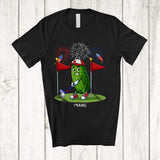 MacnyStore - Personalized Custom Name Pickle Playing Golf; Joyful 4th Of July Sport Player; Patriotic T-Shirt