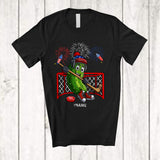 MacnyStore - Personalized Custom Name Pickle Playing Hockey; Joyful 4th Of July Sport Player; Patriotic T-Shirt