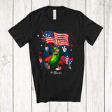 MacnyStore - Personalized Custom Name Pickles Cucumber With US Flag; Joyful 4th Of July Patriotic Fireworks T-Shirt