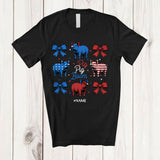 MacnyStore - Personalized Custom Name Pig Pig Boom; Joyful 4th Of July US Flag Pig; Farmer Patriotic T-Shirt