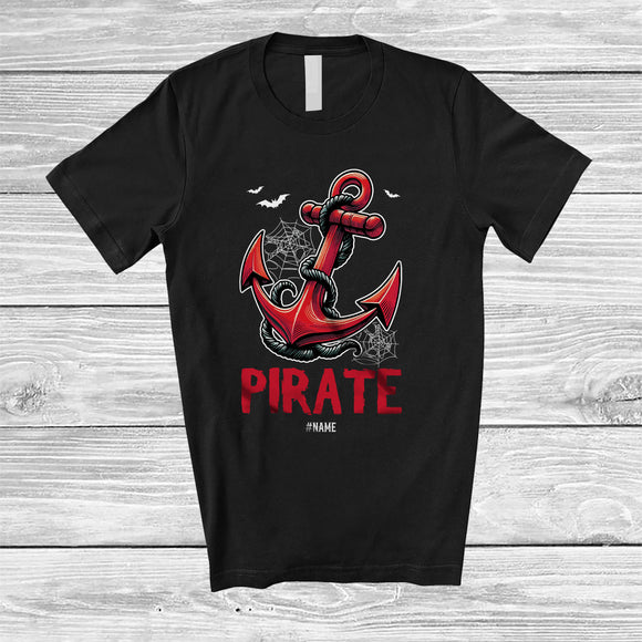 MacnyStore - Personalized Custom Name Pirate; Awesome Halloween Costume Anchor Cosplay; Family T-Shirt