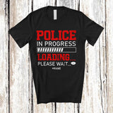 MacnyStore - Personalized Custom Name Police In Progress Loading; Amusing Future Jobs Careers Proud T-Shirt