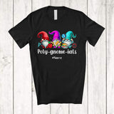 MacnyStore - Personalized Custom Name Poly-Gnome-ials; Lovely Back To School Three Math Teacher Gnomes T-Shirt