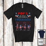 MacnyStore - Personalized Custom Name Pop's Little Firecracker, Proud 4th Of July Fireworks, Patriotic T-Shirt