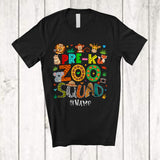 MacnyStore - Personalized Custom Name Pre-K Zoo Squad; Joyful Graduation Last Day Of School Animal T-Shirt