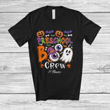 MacnyStore - Personalized Custom Name Preschool Boo Crew; Lovely Halloween Ghost Witch; Students Teacher T-Shirt