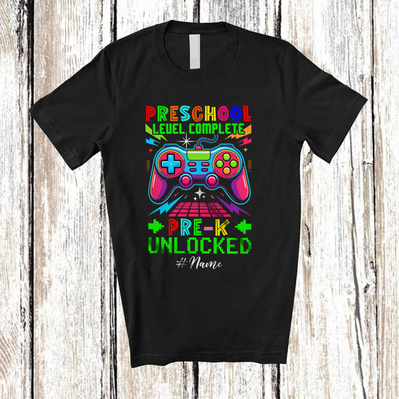 MacnyStore - Personalized Custom Name Preschool Complete Pre-K Unlocked; Joyful Back To School Gamer T-Shirt