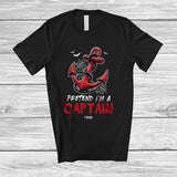 MacnyStore - Personalized Custom Name Pretend I'm A Captain; Awesome Halloween Costume Anchor Cosplay T-Shirt