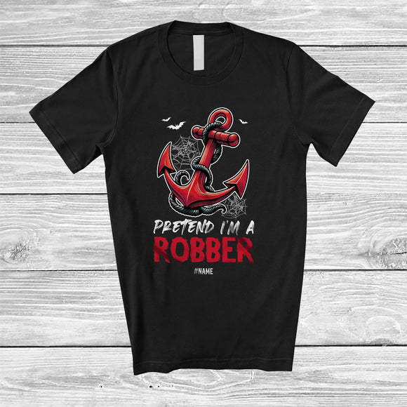 MacnyStore - Personalized Custom Name Pretend I'm A Robber; Awesome Halloween Costume Anchor Cosplay T-Shirt