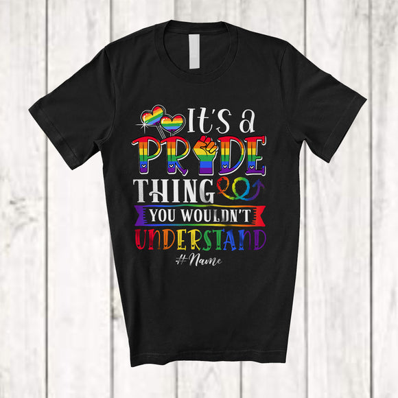 MacnyStore - Personalized Custom Name Pride Thing You Wouldn't Understand; Lovely LGBTQ Gay Hearts T-Shirt