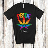 MacnyStore - Personalized Custom Name Pride; Adorable LGBTQ Pride Rainbow 420 Smoking; Gay Lesbian T-Shirt