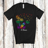 MacnyStore - Personalized Custom Name Pride; Adorable LGBTQ Pride Rainbow Dandelions; Gay Lesbian T-Shirt