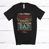 MacnyStore - Personalized Custom Name Proud Daughter Of A Wonderful Dad; Amazing Father's Day Vintage T-Shirt