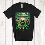 MacnyStore - Personalized Custom Name Pug Leprechaun UFO; Joyful St. Patrick's Day Stolen Pug Shamrock T-Shirt