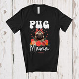 MacnyStore - Personalized Custom Name Pug Mama; Adorable Mother's Day Flowers Bandana; Family T-Shirt