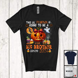 MacnyStore - Personalized Custom Name Pumpkin Going To Be A Big Brother 2024, Lovely Halloween Family, Pregnancy T-Shirt