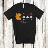 MacnyStore - Personalized Custom Name Pumpkin Pie Eating; Joyful Thanksgiving Fall Leaves Testing Food T-Shirt