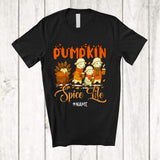 MacnyStore - Personalized Custom Name Pumpkin Spice Life; Humorous Thanksgiving Sheep Fall Leaf; Farm Farmer T-Shirt