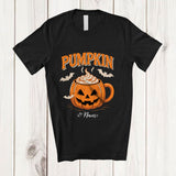 MacnyStore - Personalized Custom Name Pumpkin; Scary Halloween Couple Pumpkin Spice; Family Group T-Shirt