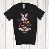 MacnyStore - Personalized Custom Name RN Easter Crew; Adorable Easter Bunny Ears; Nurse Nursing T-Shirt