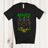 MacnyStore - Personalized Custom Name Radiate Luck; Joyful St. Patrick's Three Skeletons; Radiology Rad Tech T-Shirt