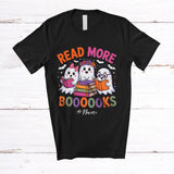 MacnyStore - Personalized Custom Name Read More Books; Lovely Halloween Three Boo; Teacher Librarian T-Shirt