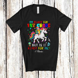 MacnyStore - Personalized Custom Name Ready For 1st Grade; Amusing First Day Of School Pencil Riding Unicorn T-Shirt