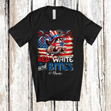 MacnyStore - Personalized Custom Name Red White And Bites; Proud 4th Of July Ragdoll Cat; Patriotic T-Shirt
