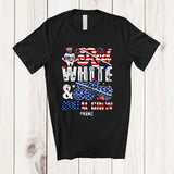 MacnyStore - Personalized Custom Name Red White And Blue Dental Crew; Humorous 4th of July Teeth Patriotic T-Shirt