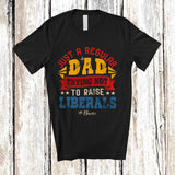 MacnyStore - Personalized Custom Name Regular Dad Not To Raise Liberals; Joyful Father's Day Vintage T-Shirt