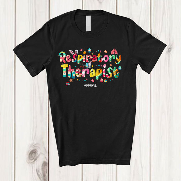 MacnyStore - Personalized Custom Name Respirator Therapist; Amazing Easter Bunny Eggs Hunting; Family Group T-Shirt
