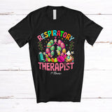 MacnyStore - Personalized Custom Name Respiratory Therapist; Amazing Easter Eggs Lungs; Flowers Family T-Shirt