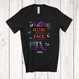MacnyStore - Personalized Custom Name Resting Witch Face Certified; Sarcastic Halloween Witch Squad; Family T-Shirt