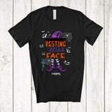MacnyStore - Personalized Custom Name Resting Witch Face; Sarcastic Halloween Witch Squad; Family Group T-Shirt